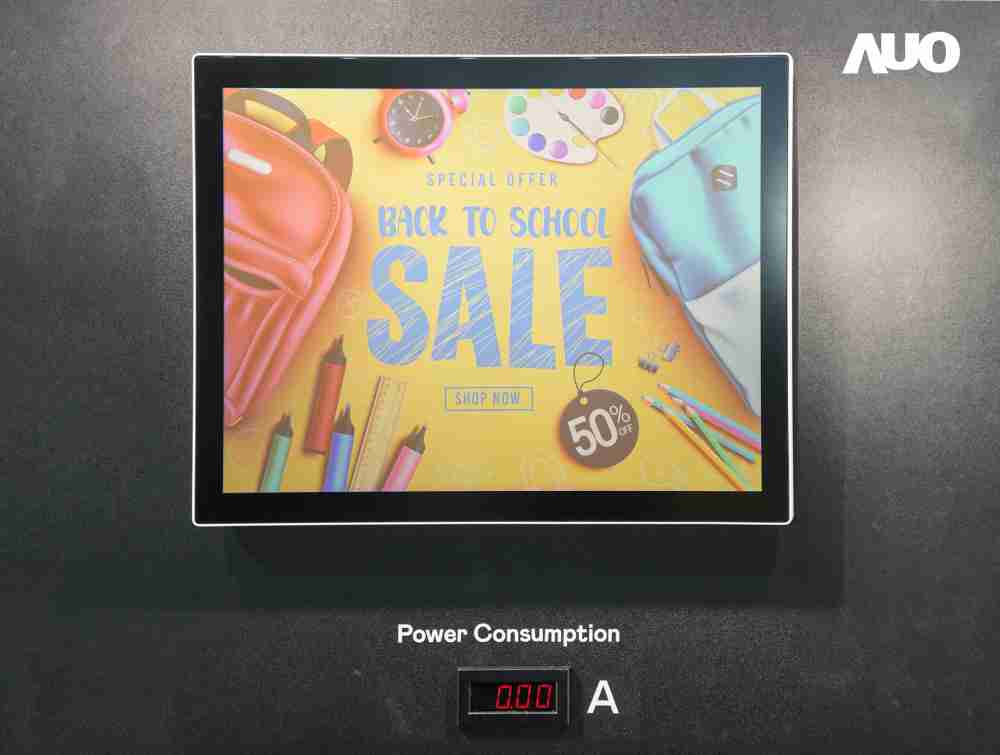 z6尊龙展示胆固醇液晶超低耗能户外全彩显示器，，，ChLC（胆固醇液晶）以双稳态技术使静态显示零功耗，，，具省电、、、高彩度、、、环保的特性，，还整合软硬件系统解决方案，，可透过单一云端平台管理